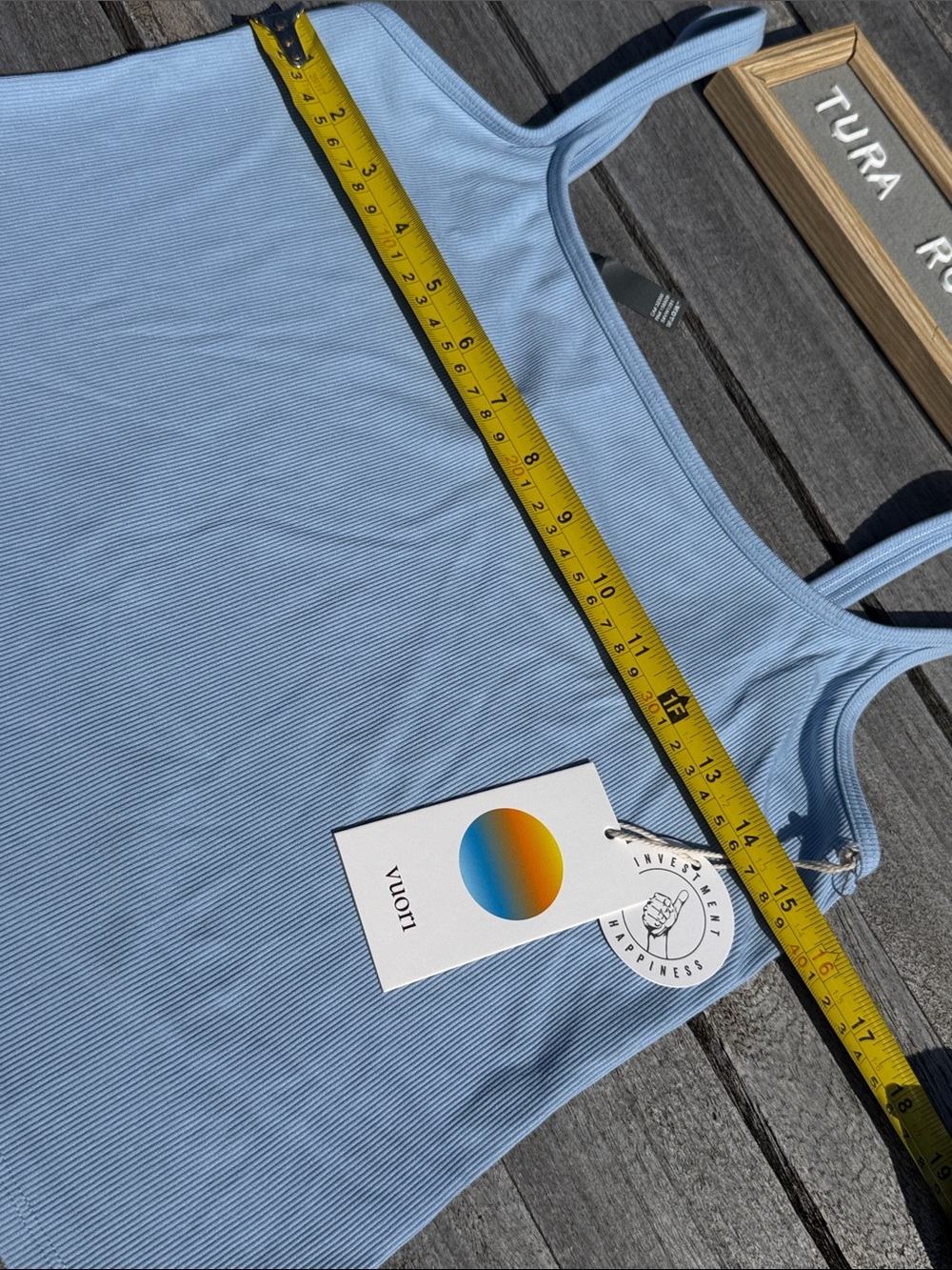 Vuori Light Blue Ribbed Camisole - Picture 2 of 5